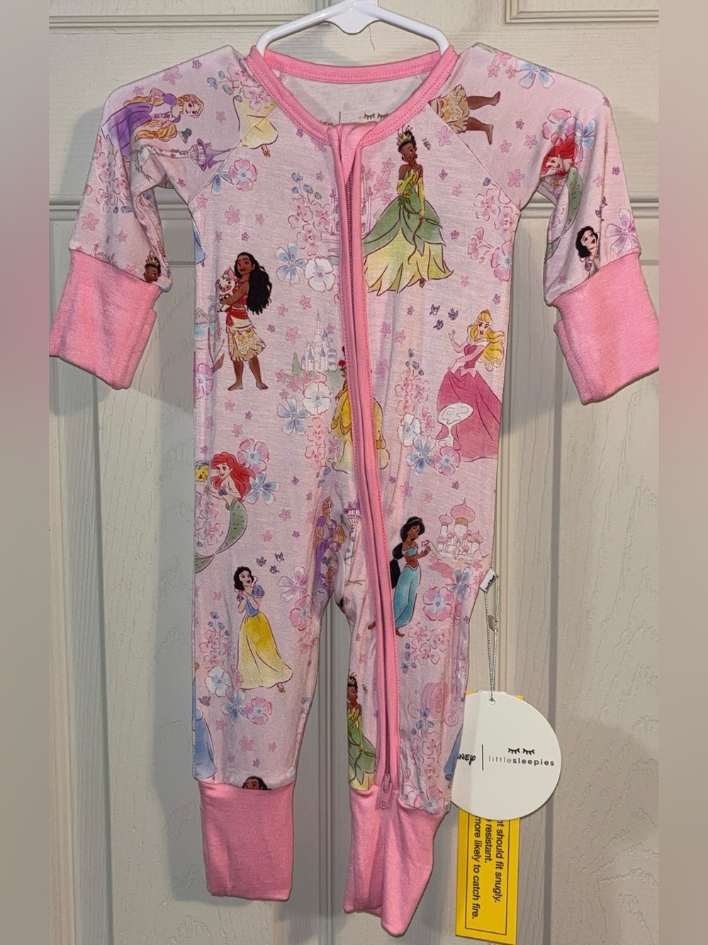 Little Sleepies Disney Princess Garden Zippy NWT